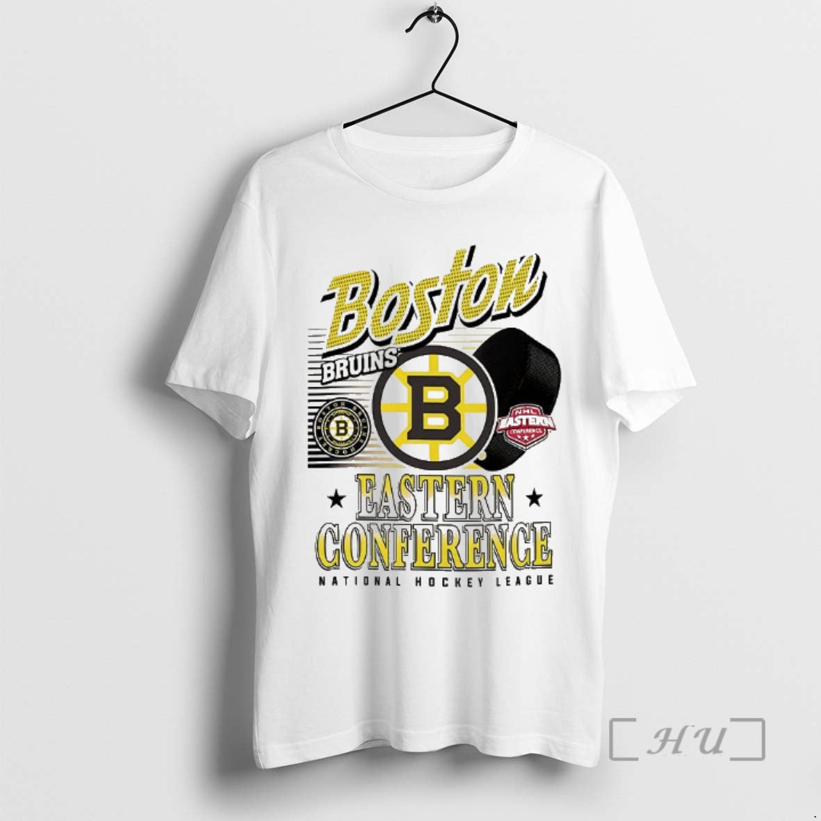 New Boston Bruins Nhl Eastern Conference Logo And Ball