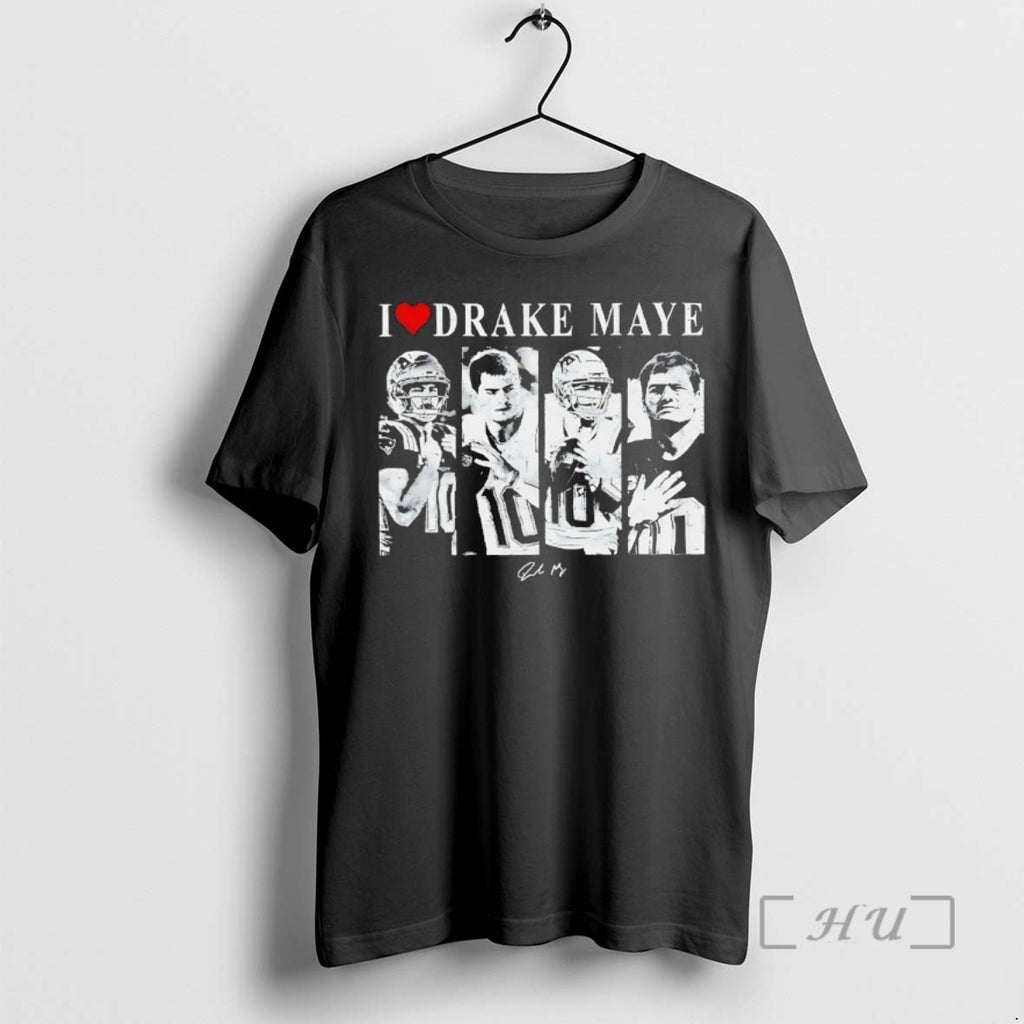 New I Love Drake Maye Player Football Vintage