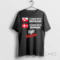 New I Stand With Greenland Istand With Denmark Fight Fascism
