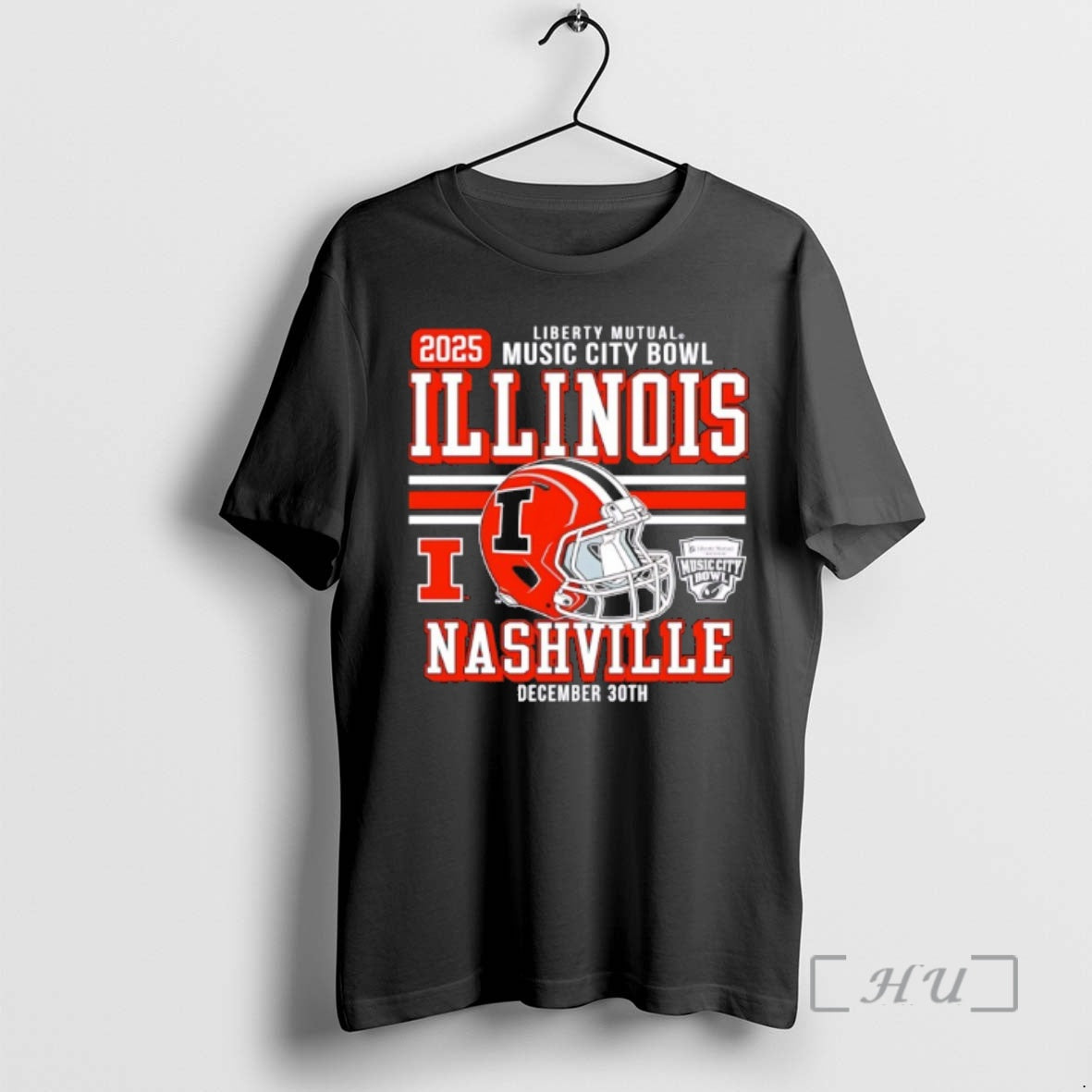 New Illinois Football 2025 Music City Bowl Helmet