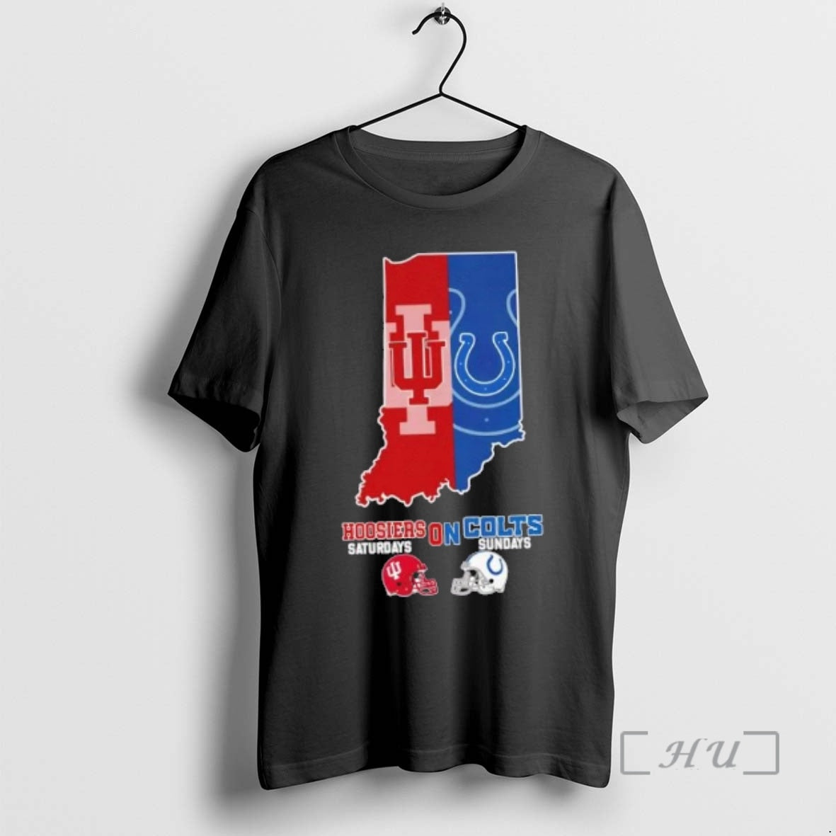 New Indiana Map Sports Hoosiers Saturdays On Colts Sundays Football Helmets Premium T Shirts Sweater
