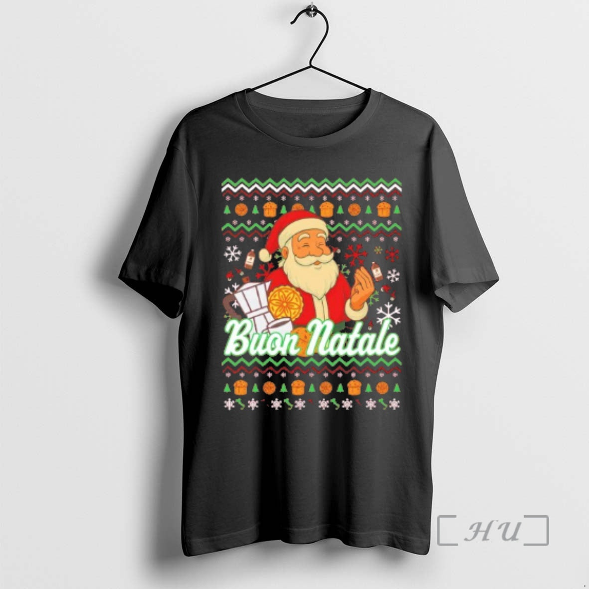 New Italian Santa Buon Natale Ugly Christmas Sweat