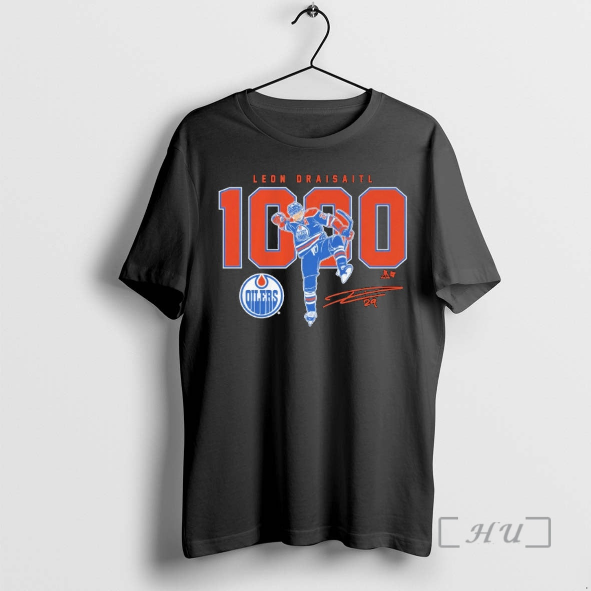 New Leon Draisaitl 1000 Career Points Milestone Edmonton Oilers Signature