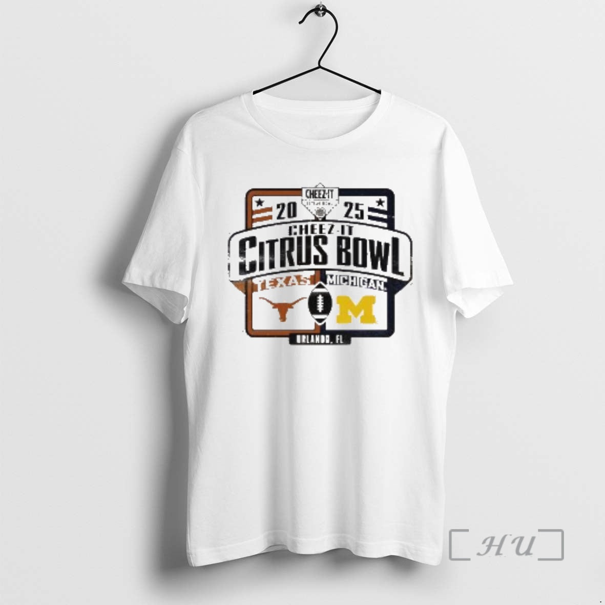 New Michigan Wolverines Vs Texas Longhorns 2025 Cheez It Citrus Bowl Matchup Premium T Shirts