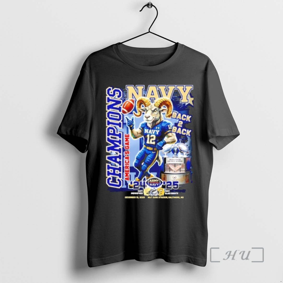 New Navy Midshipmen 2025 Americas Game Champions Back To Back 24 25 Premium T Shirts