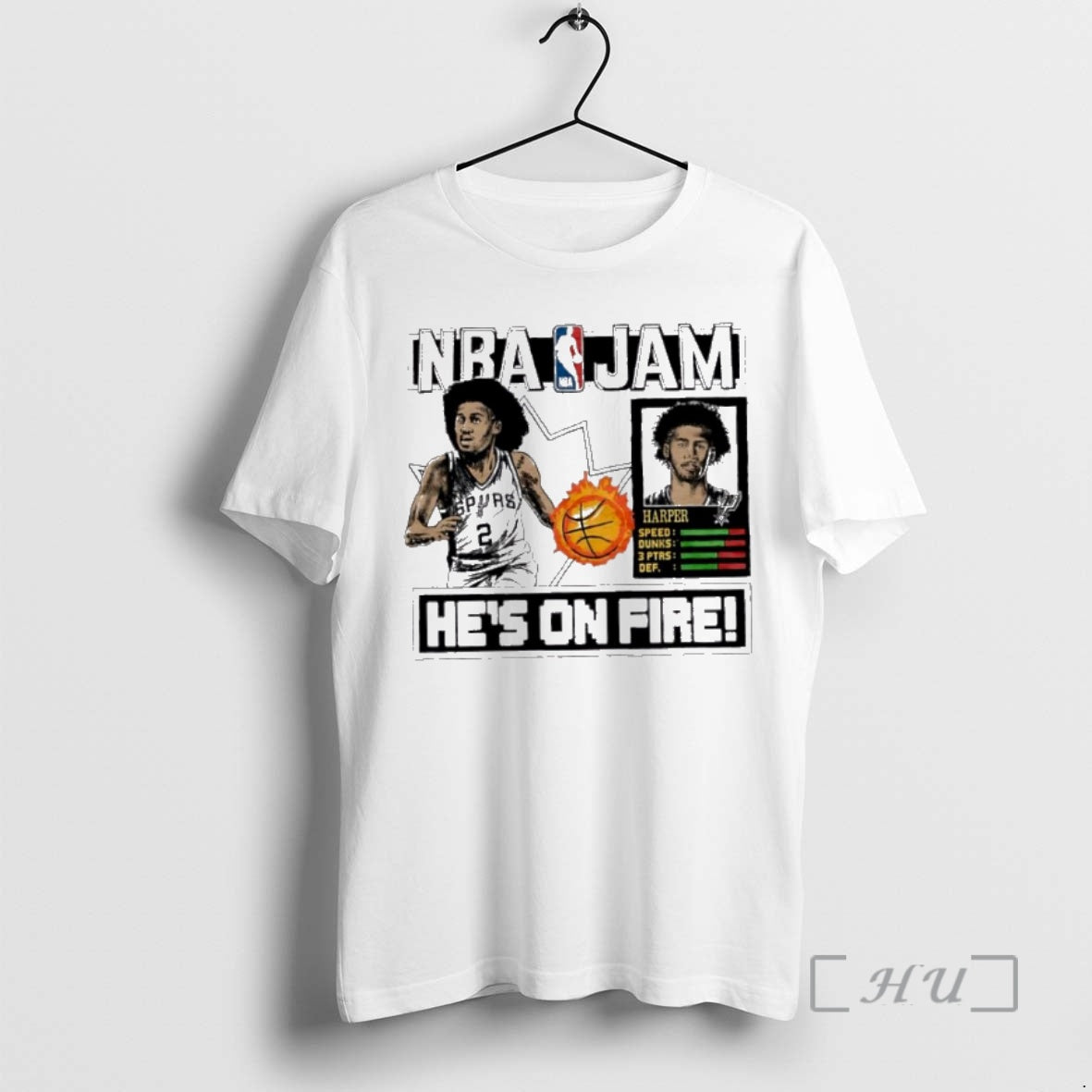 New San Antonio Spurs Nba Jam Dylan Harper Hes On Fire Premium T Shirts Sweater