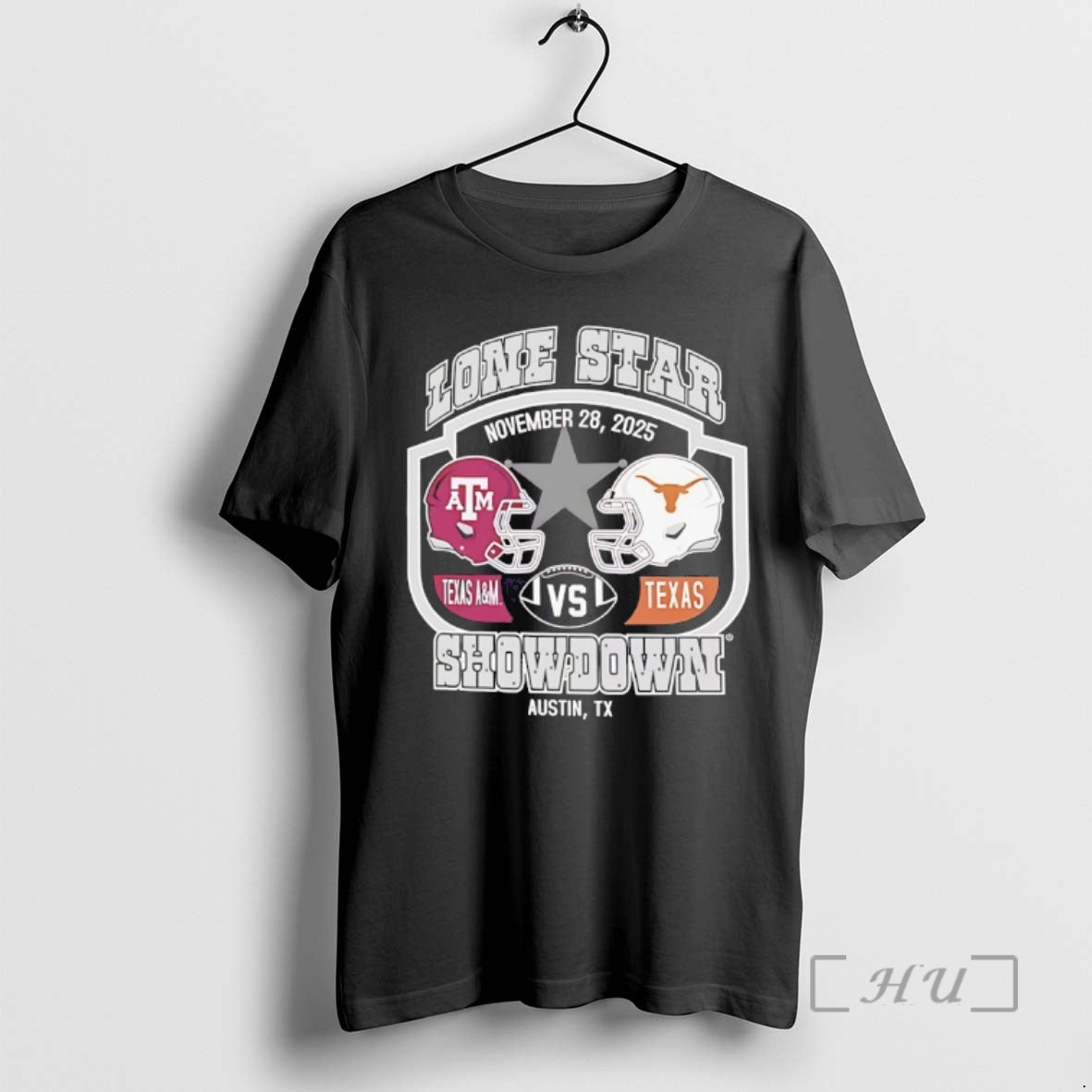 New Texas Am Vs Texas Longhorn 2025 Lone Star Showdown Helmet Premium T Shirts Sweater