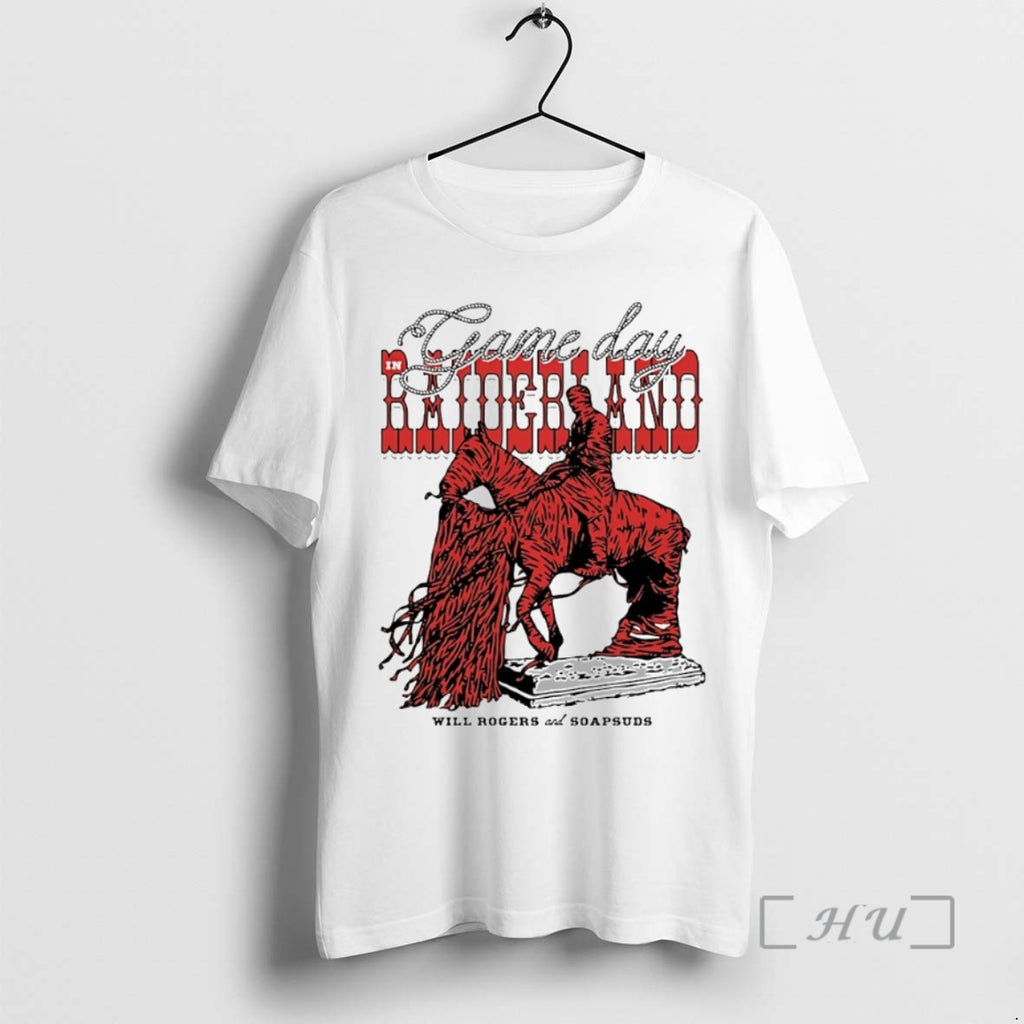 New Texas Tech Red Raiders Will Rogers And Soapsuds Gameday Raiderland Circle Premium T Shirts