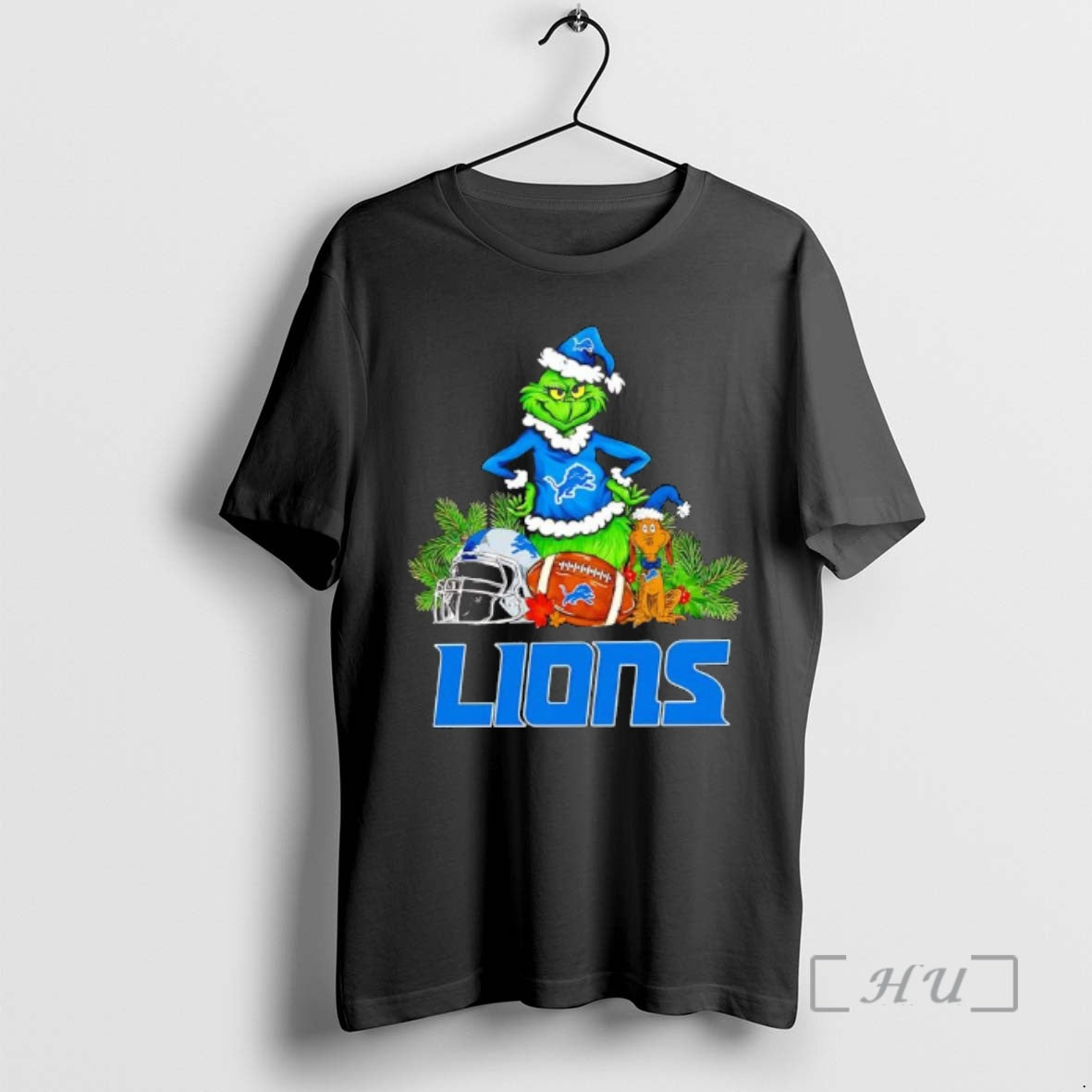 New The Grinch And Max Detroit Lions Christmas Helmet Items