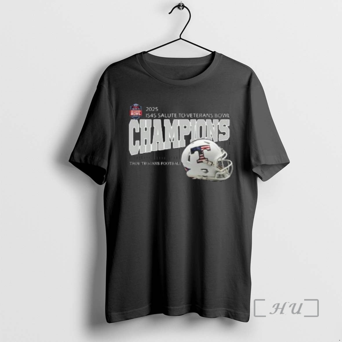 New Troy Trojans Football Are 2025 Is4s Salute To Veterans Bowl Champions Helmet Circle Black
