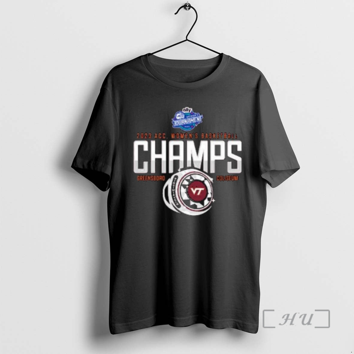 New Virginia Tech Hokies 2023 Acc Womens Basketball Champions Circle Black Premium T Shirts Sweater