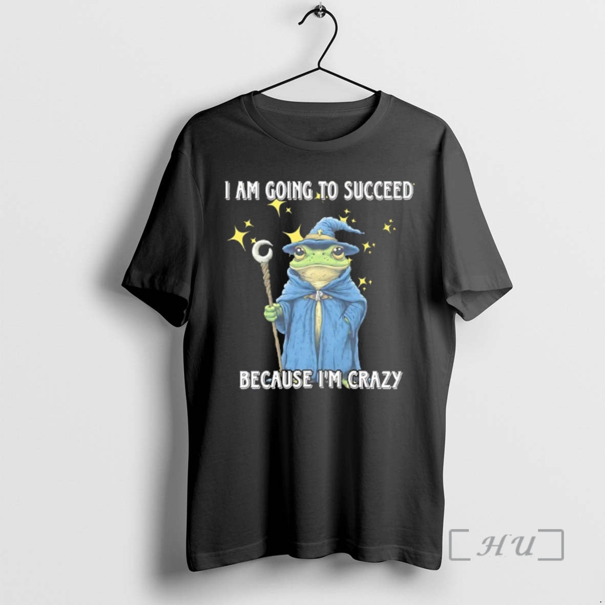 New Wizard Frog I Am Going To Succeed Because Im Crazy Premium T Shirts Sweater