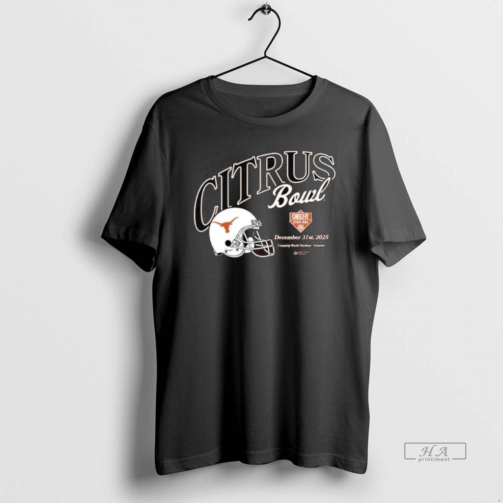 Official 2025 Cheez It Citrus Bowl Texas December 31st 2025 Helmet Long Sleve