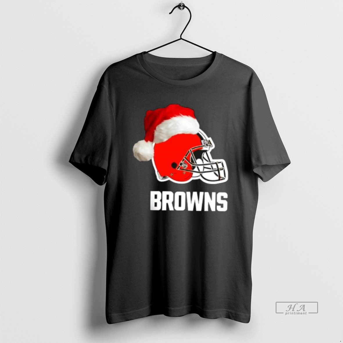 Official Cleveland Browns 2025 Santa Hat Logo Football Christmas