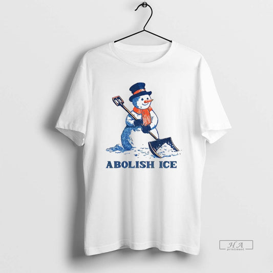 Official Cute Snowman Abolish Ice Snow Christmas