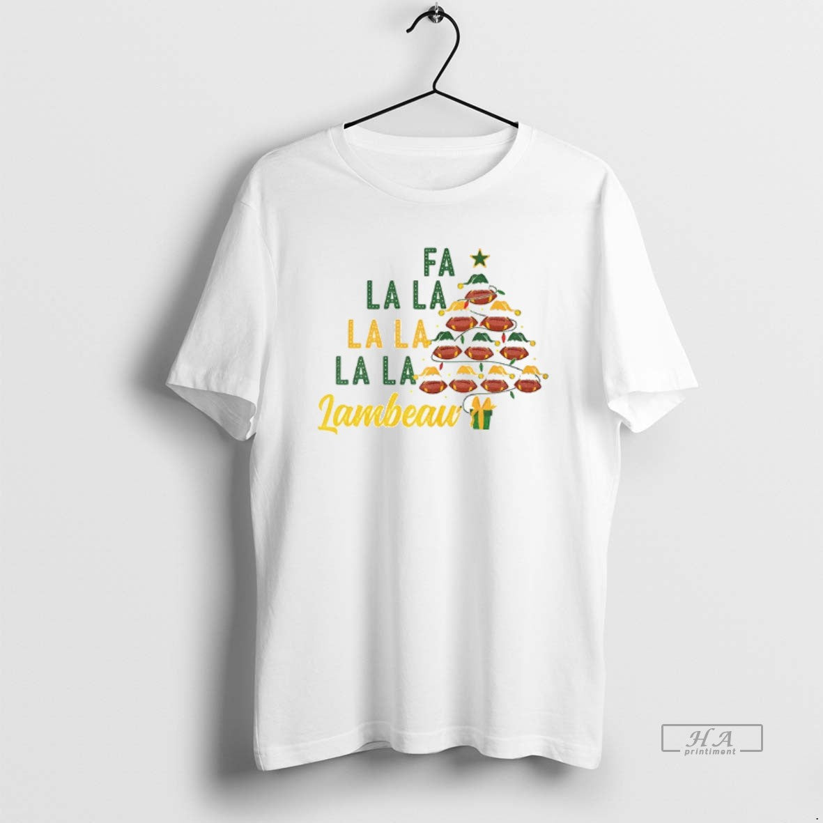 Official Fa La La La La Lambeau Christmas Tree Green Bay Packers Football Christmas