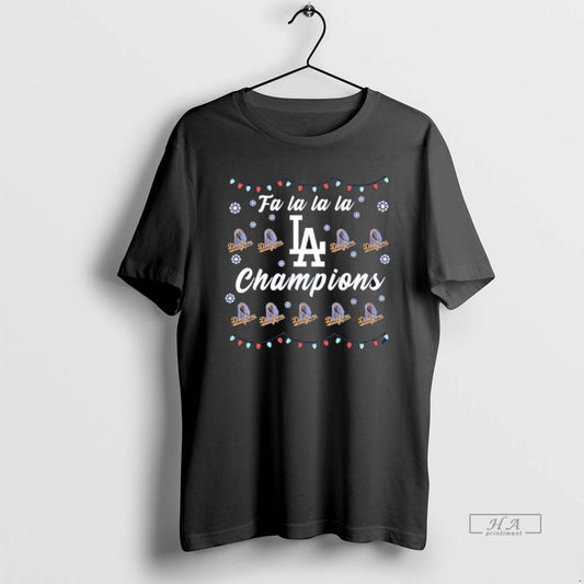 Official Fa La La La Los Angeles Dodgers 2025 World Series Champions Christmas