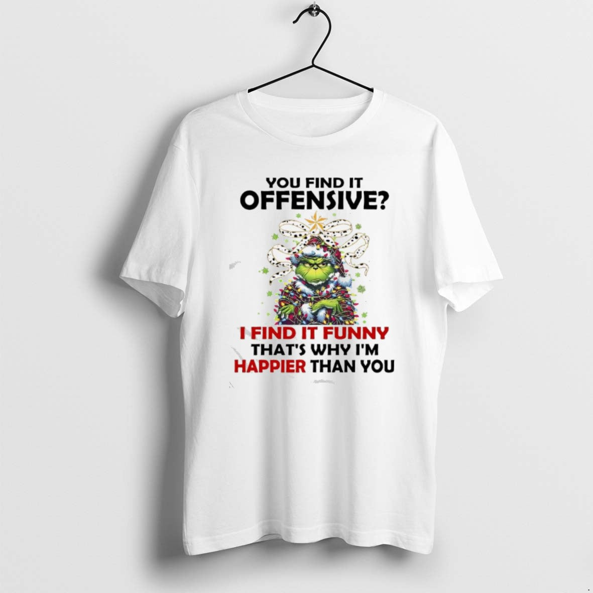 Official Grinch Christmas You Find It Offensive I Find It Funny Thats Why Im Happier