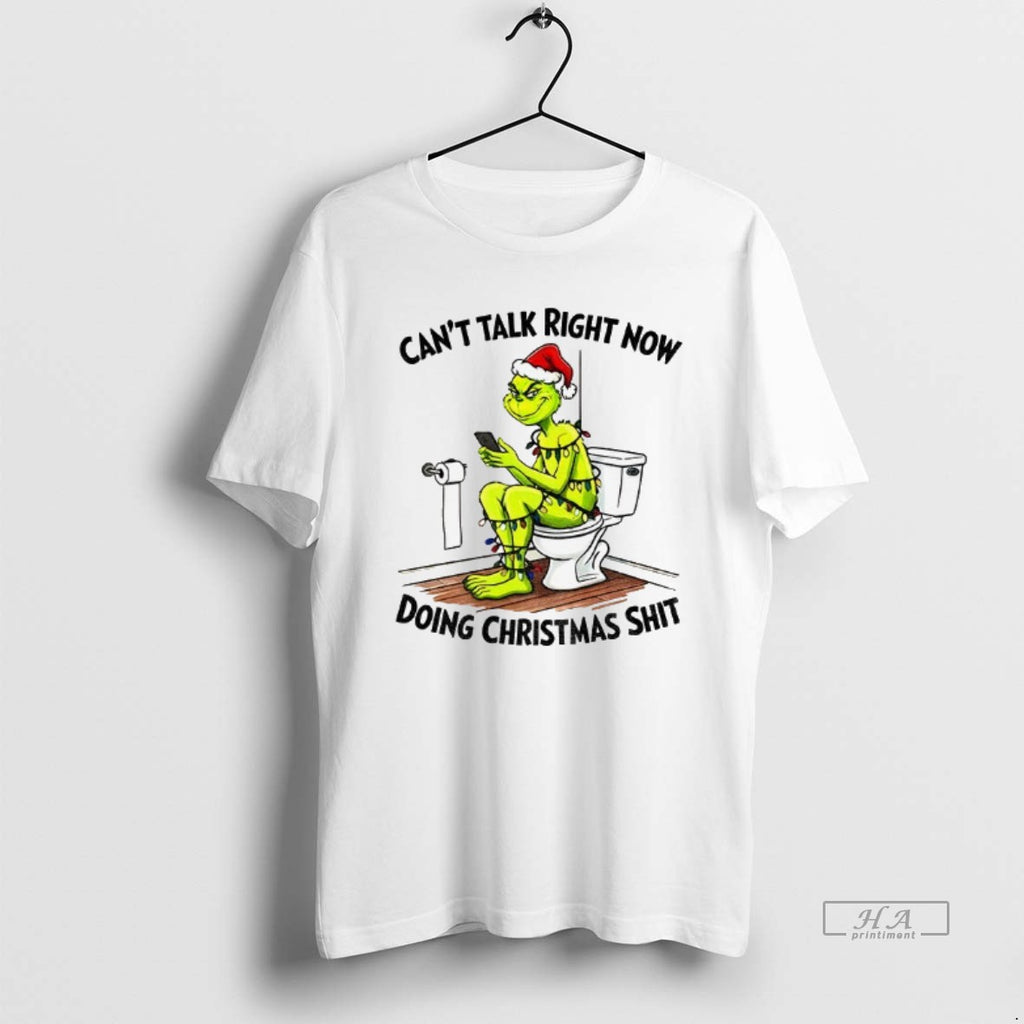 Official Grinch Santa Cant Talk Right Now Doing Christmas Shit