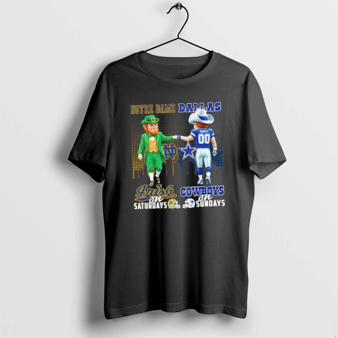 Official Mascots Notre Dame Fighting Irish On Saturdays X Dallas Cowboys On Sundays Skyline