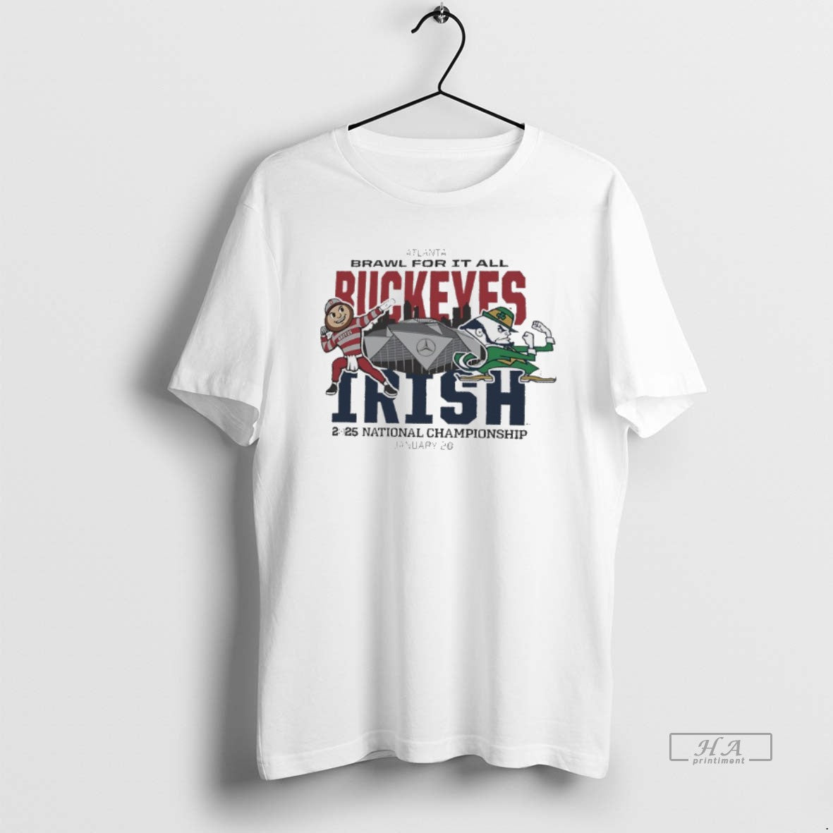 Official Ohio State Vs Notre Dame Dueling Mascot 2025 National Championship