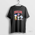Official Peanuts Chracters Flag With Chicago Cubs Royal