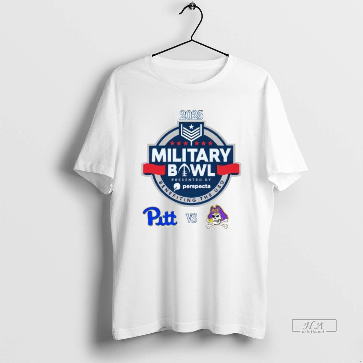 Official Pittsburgh Panthers Vs East Carolina Pirates 2025 Military Bowl Mens White