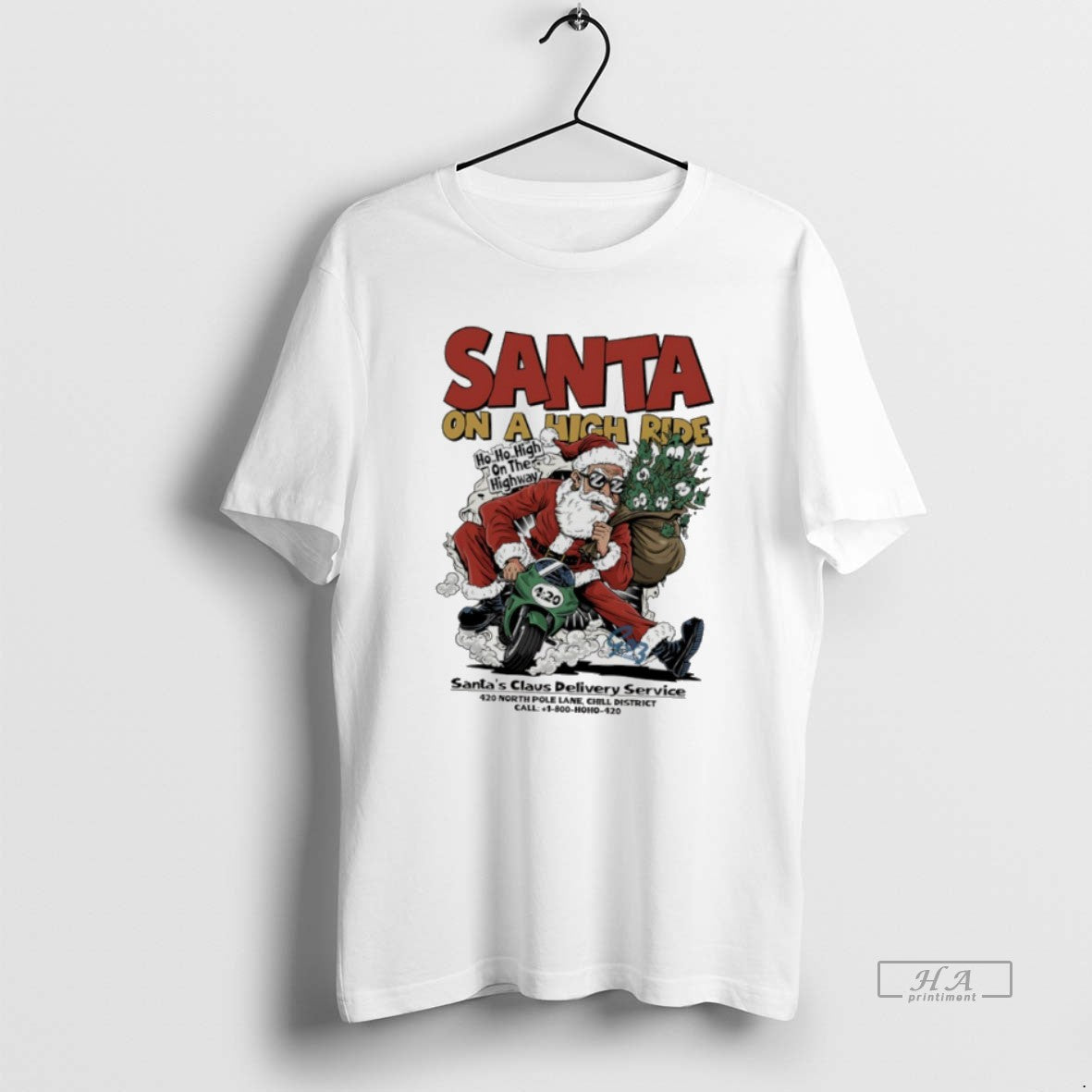 Official Santa On A High Ride Santas Claus Delivery Service