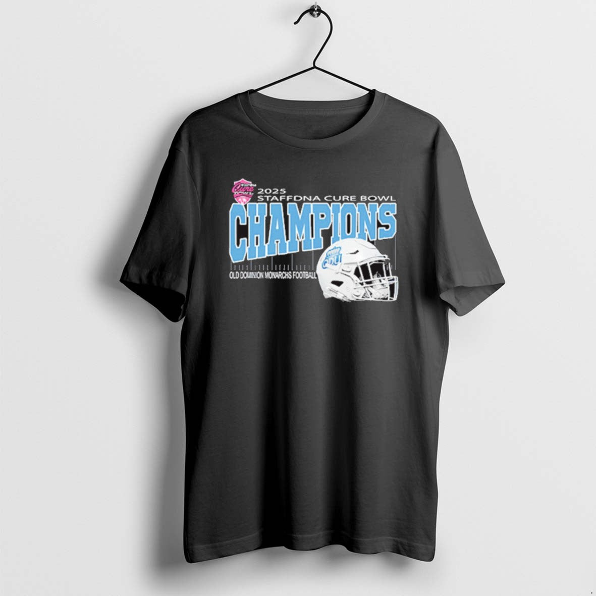 Official Staffdna Cure Bowl 2025 Champions Old Dominion Monarchs Football Helmet At Camping World Stadium