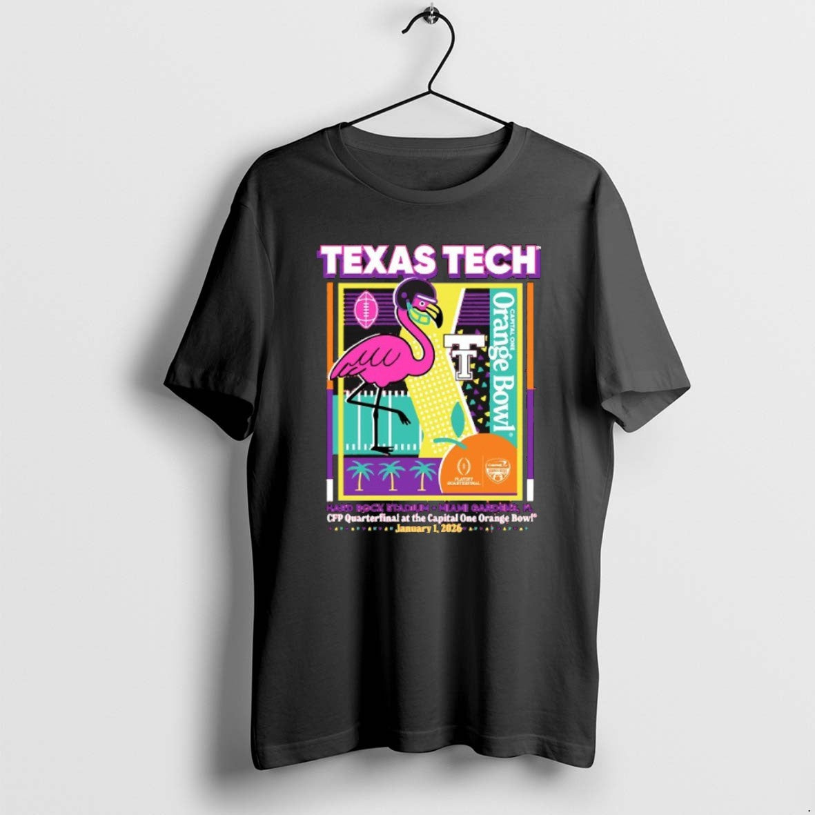 Official Texas Tech Red Raiders 2025 2026 College Football Playoff Orange Bowl Mingo Party Flamingo