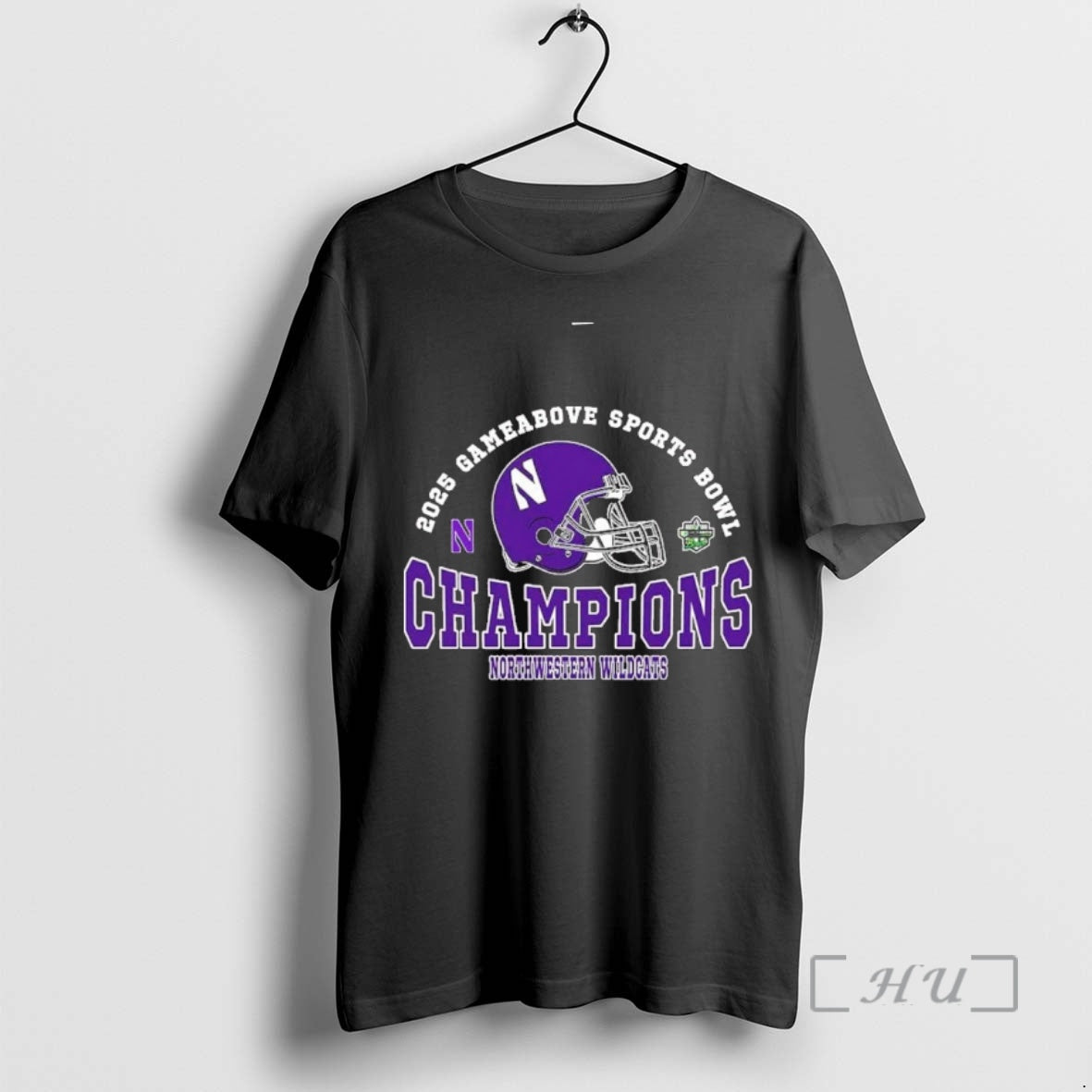 Officials 2025 Game Above Bowl Champions Northwestern Wildcats Football Champions Helmets Football Premium T Shirts