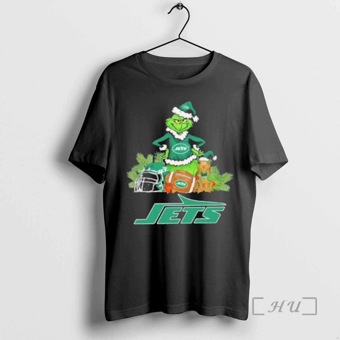 Officials 2025 Santa Grinch X Dog Ball Merry Christmas Jets Logo Premium T Shirts Sweater