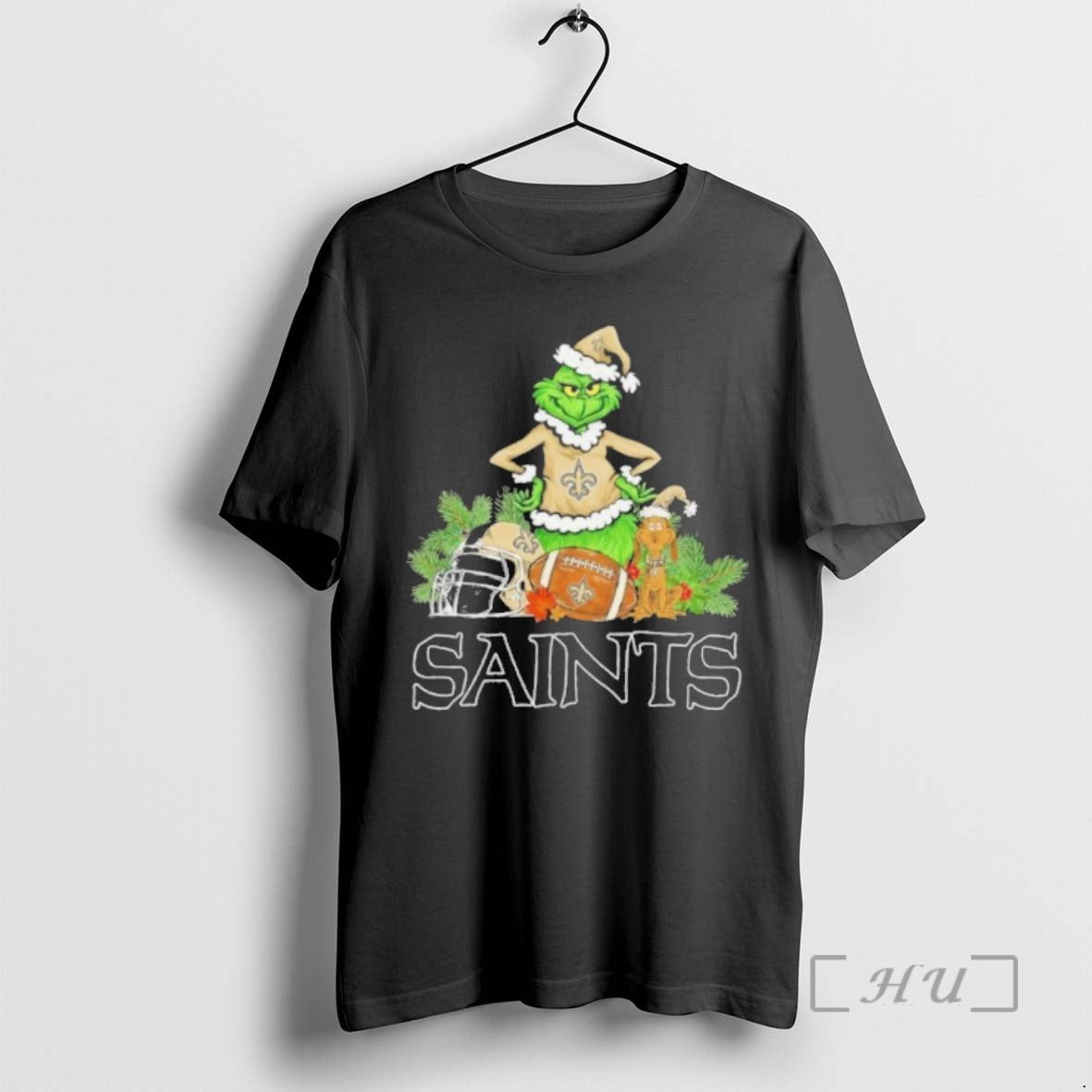 Officials 2025 Santa Grinch X Dog Ball Merry Christmas Saints Logo Premium T Shirts Sweater
