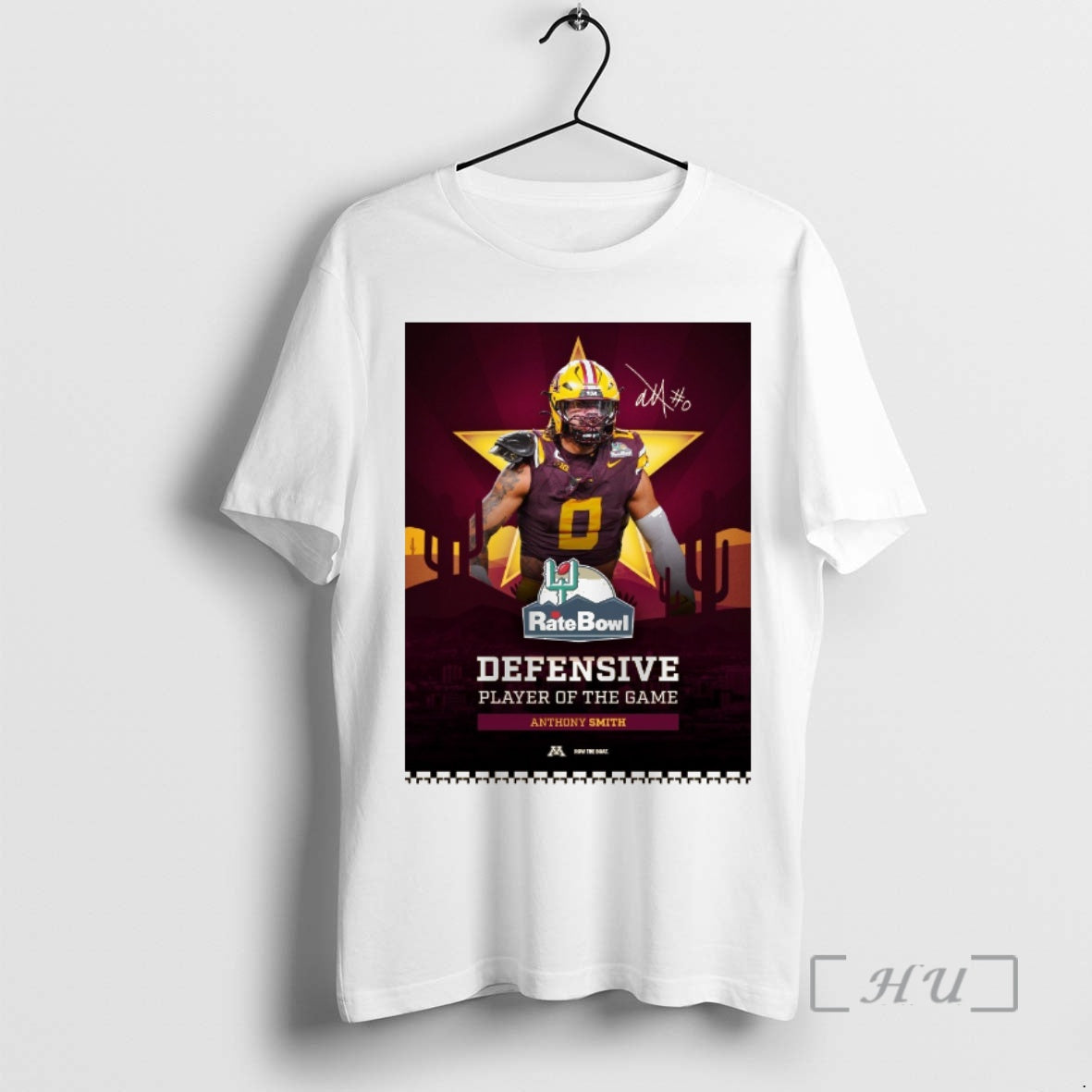 Officials Anthony Smith Defensive Player Of The Game Minnesota Golden Gophers 2025 Rate Bowl Signature