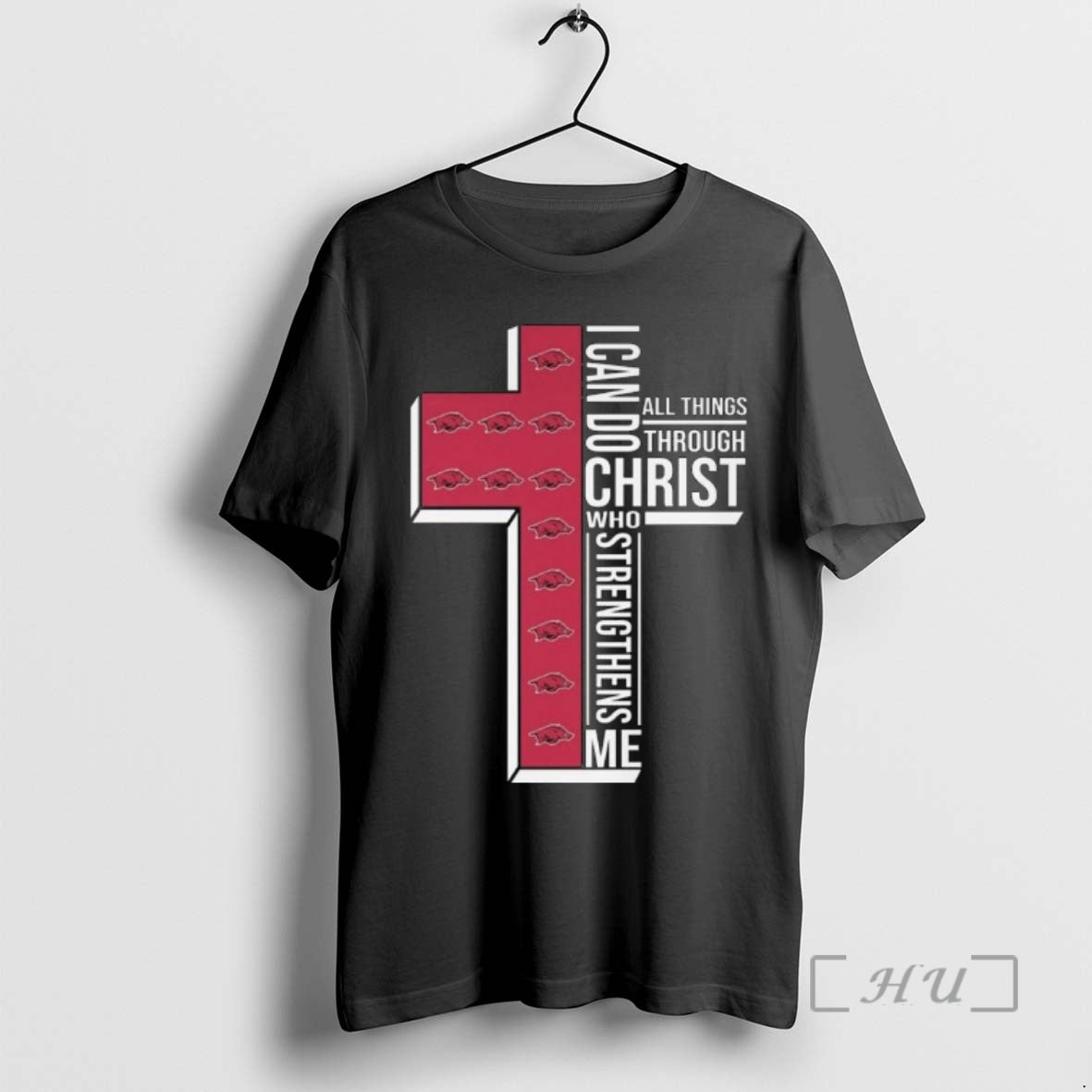 Officials Arkansas Razorbacks I Can Do All Things Through Christ Who Strengthens Me Cross Premium