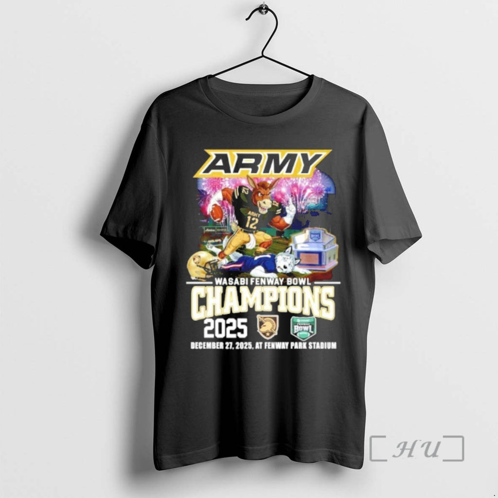 Officials Army Black Knights 2025 Wasabi Fenway Bowl Champions Mascot