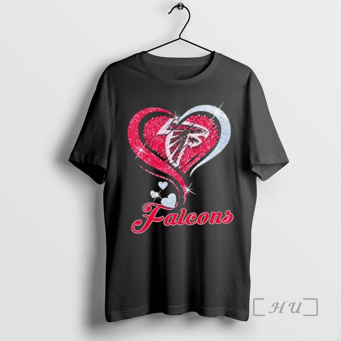 Officials Atlanta Falcons Football In Glitter Heart Fans