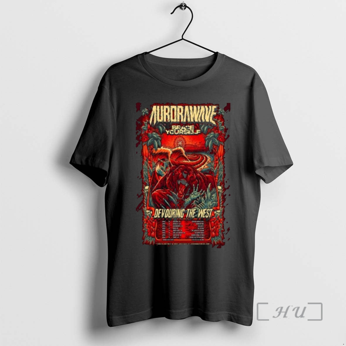 Officials Aurora Wave Brace Yourself Devouring The West April Tour 2026 Premium T Shirts Sweater