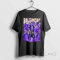 Officials Baltimore Purple Skeleton Grave Digger Shovel Player With Ravens Halloween Football Premium T Shirts