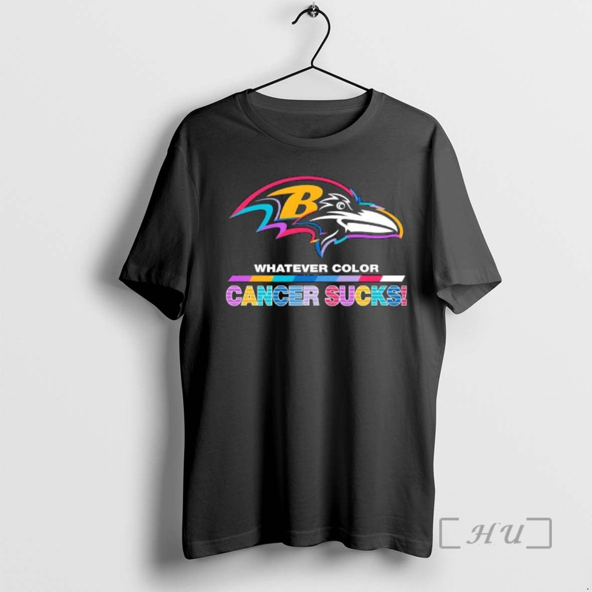 Officials Baltimore Ravens Football Whatever Color Cancer Sucks Logo Colors