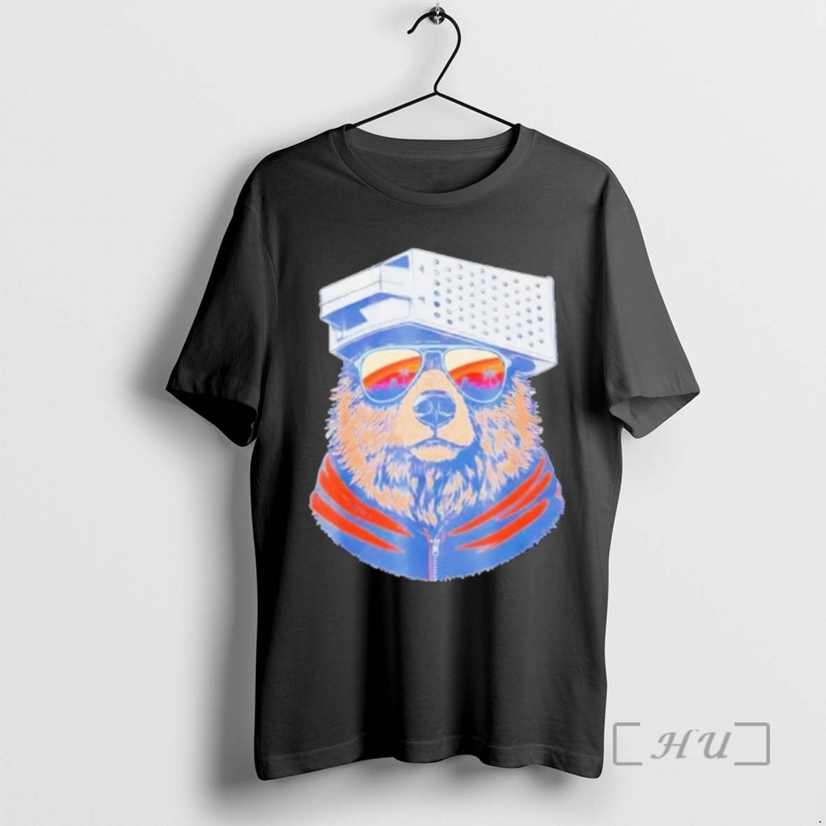 Officials Bear With Cheese Grater Hat And Sunglasses