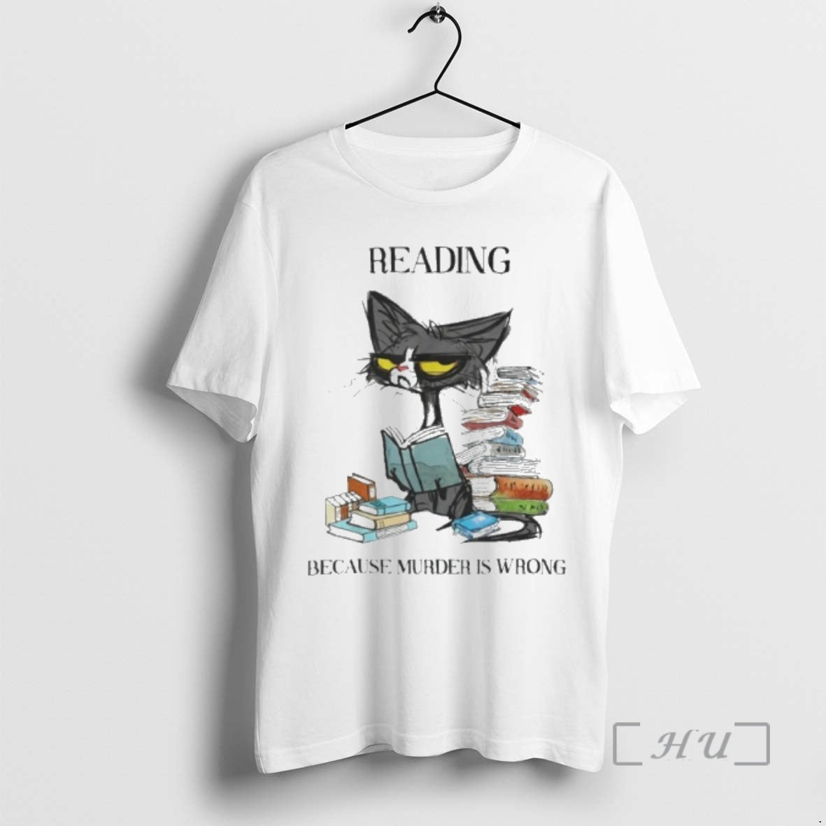 Officials Black Cat Reading Books Because Murder Is Wrong