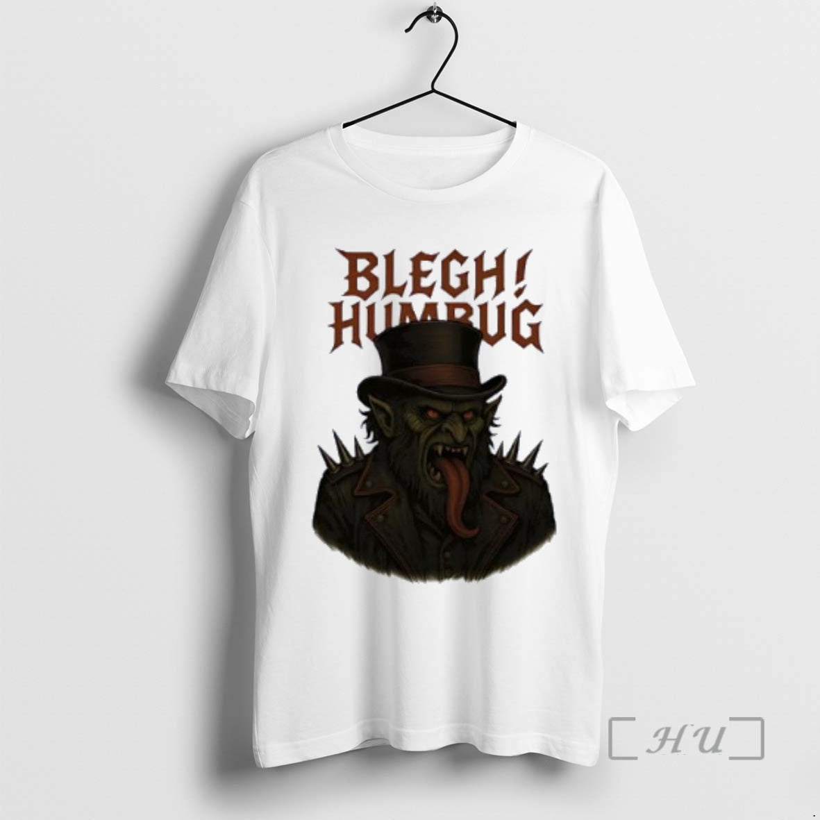 Officials Blegh Humbug Monster With A Long Tongue Heavy Metal Christmas Premium T Shirts Sweater