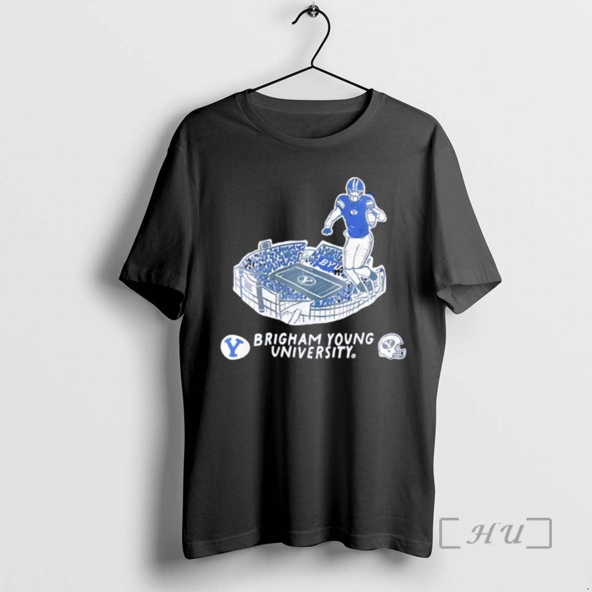 Officials Brigham Young University Byu Cougars Football Stadium And Helmet Est 1875 Premium T Shirts