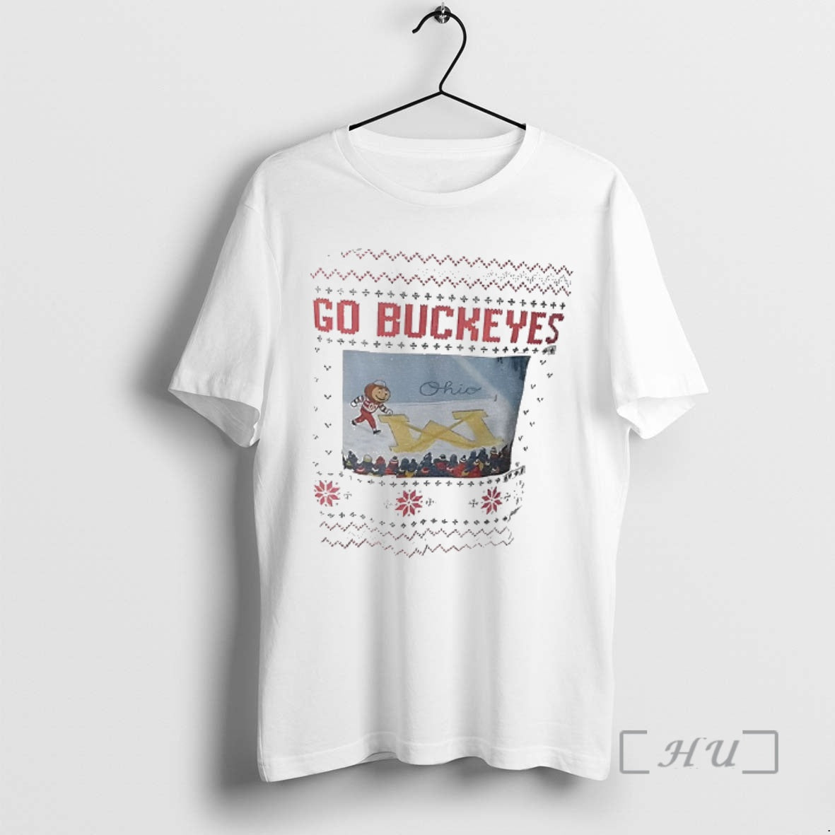 Officials Brutus Buckeye Ohio Snow Brutus Crosses Out Michigan Cartoon