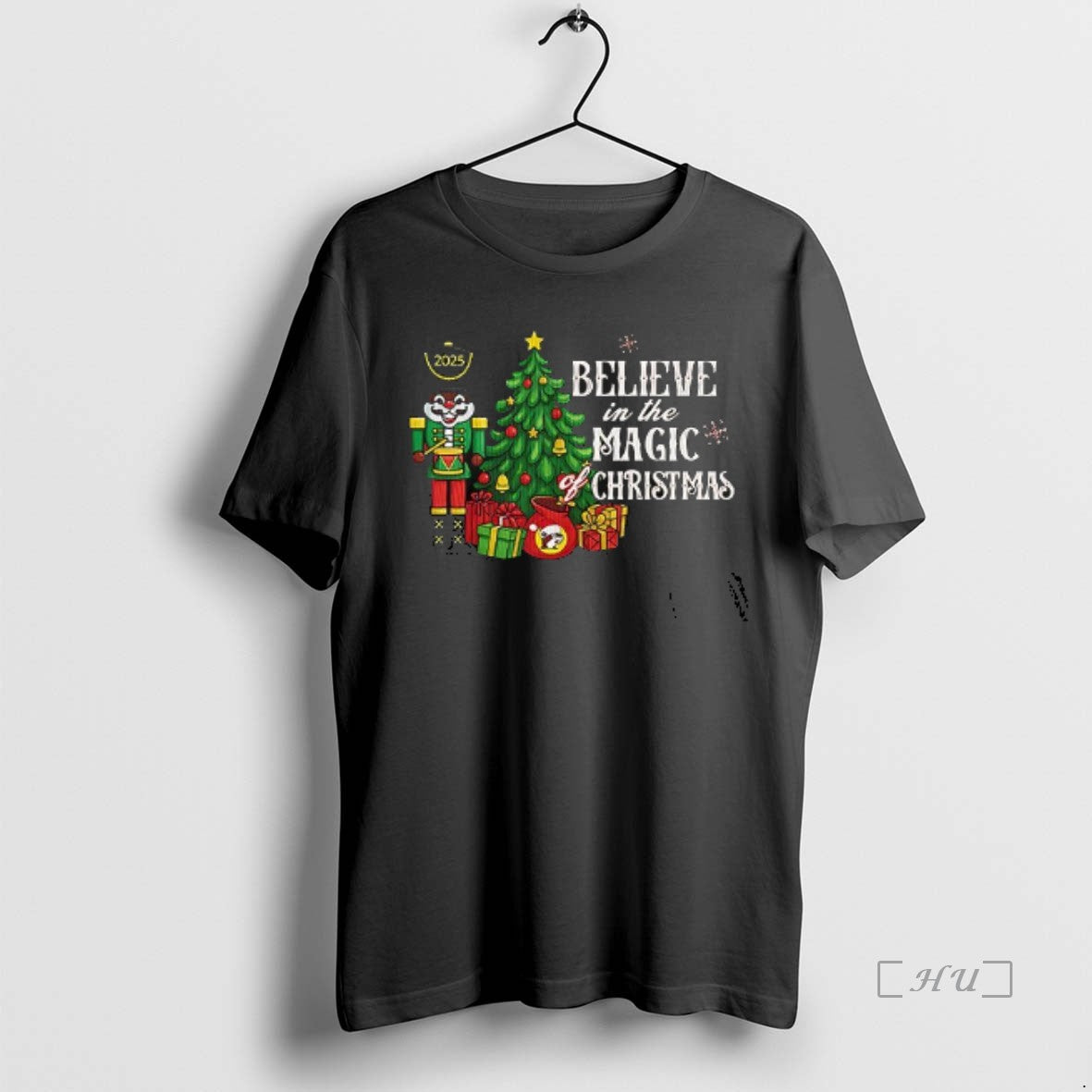 Officials Buc Eess Believe In The Magic Christmas Nutcracker Double Sided Graphic Premium T Shirts