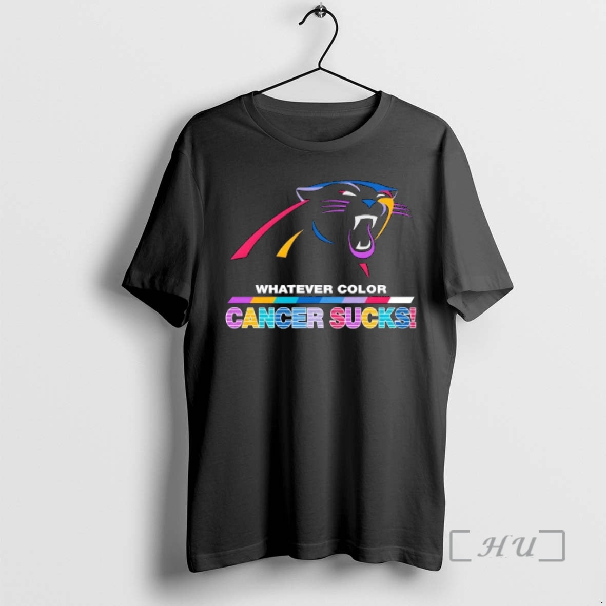 Officials Carolina Panthers Football Whatever Color Cancer Sucks Logo Colors