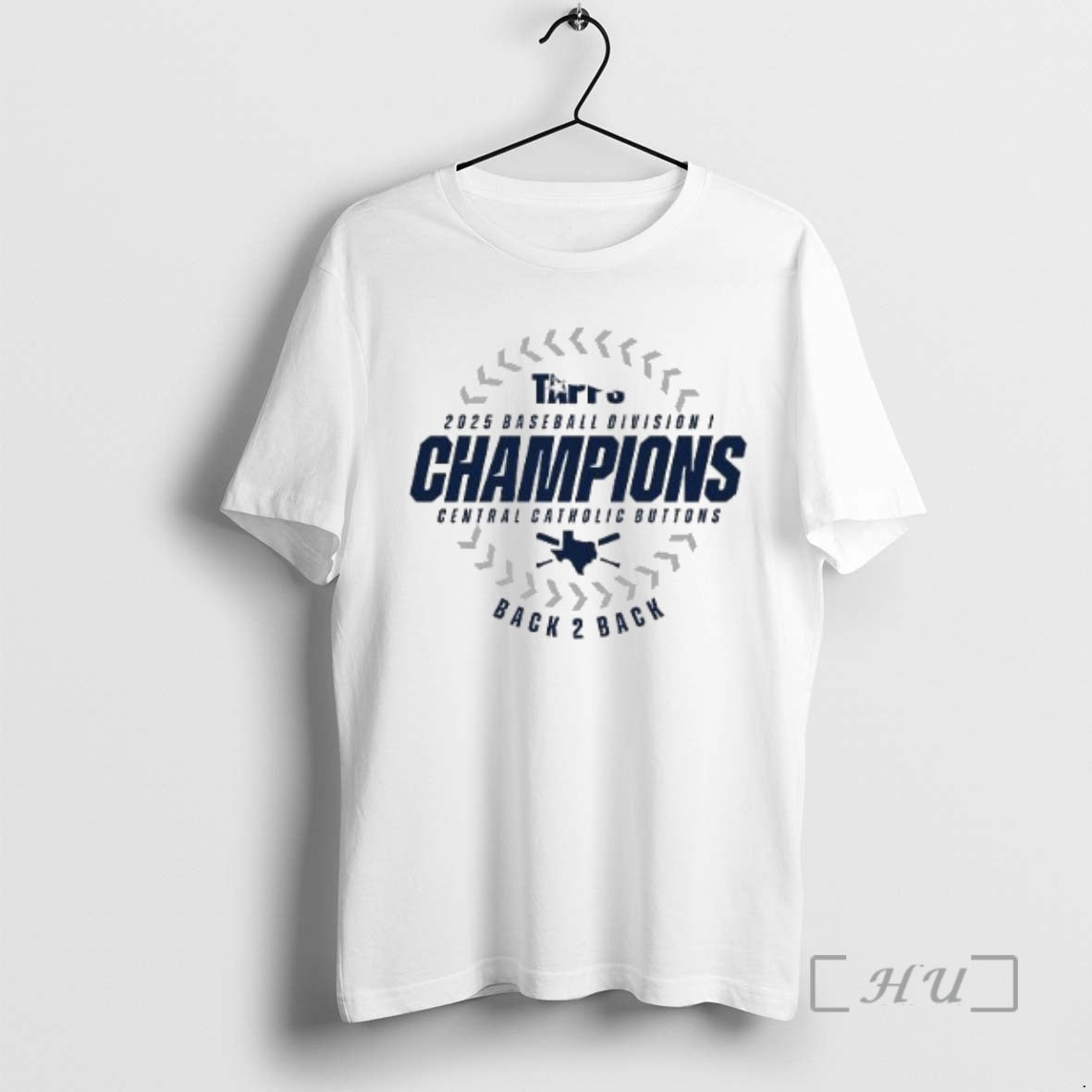 Officials Central Catholic Buttons 2025 Tapps Baseball D1 State Champions Back 2 Back Circle White