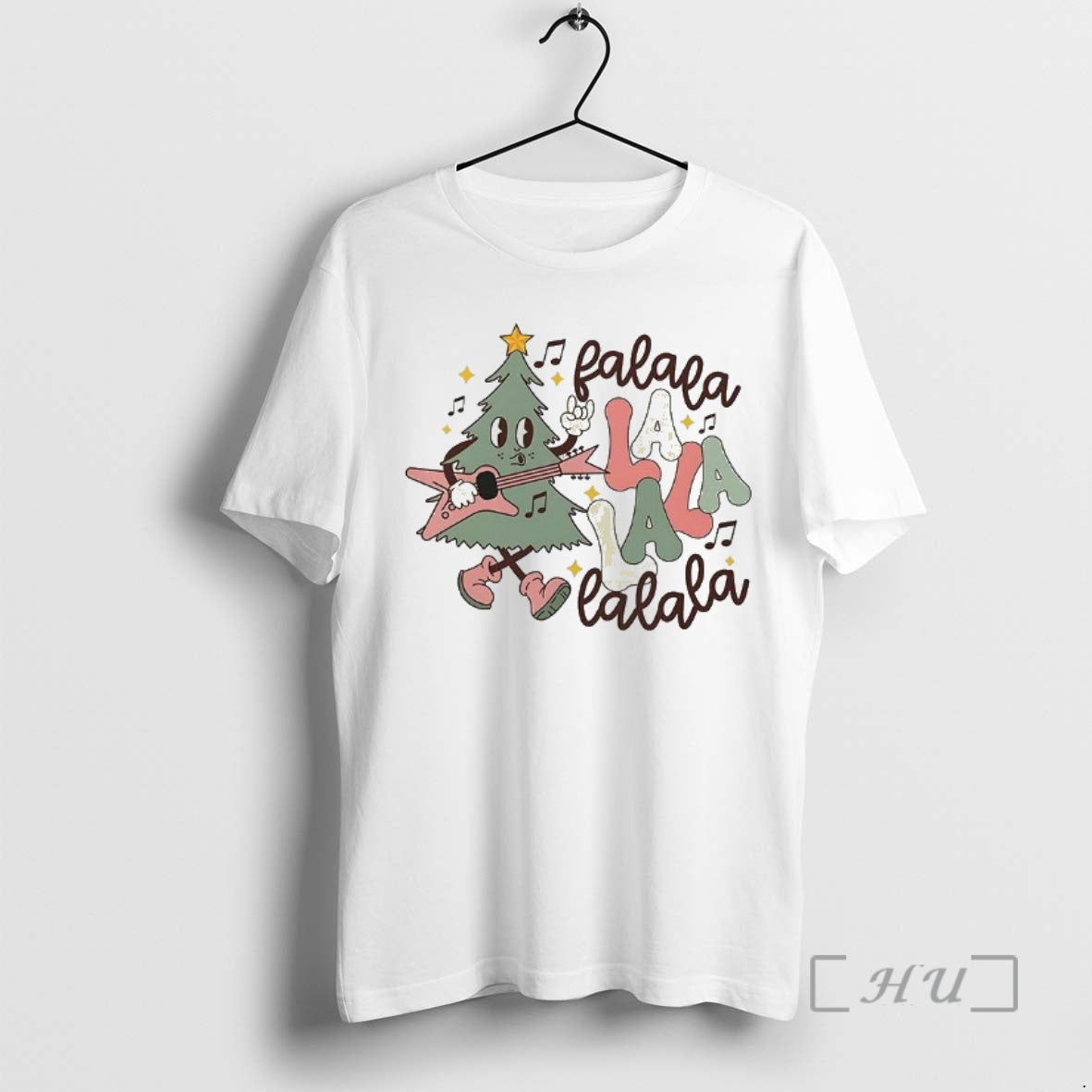 Officials Christmas Tree Playing Electric Guitar Falala La La La Lalala Premium T Shirts Sweater