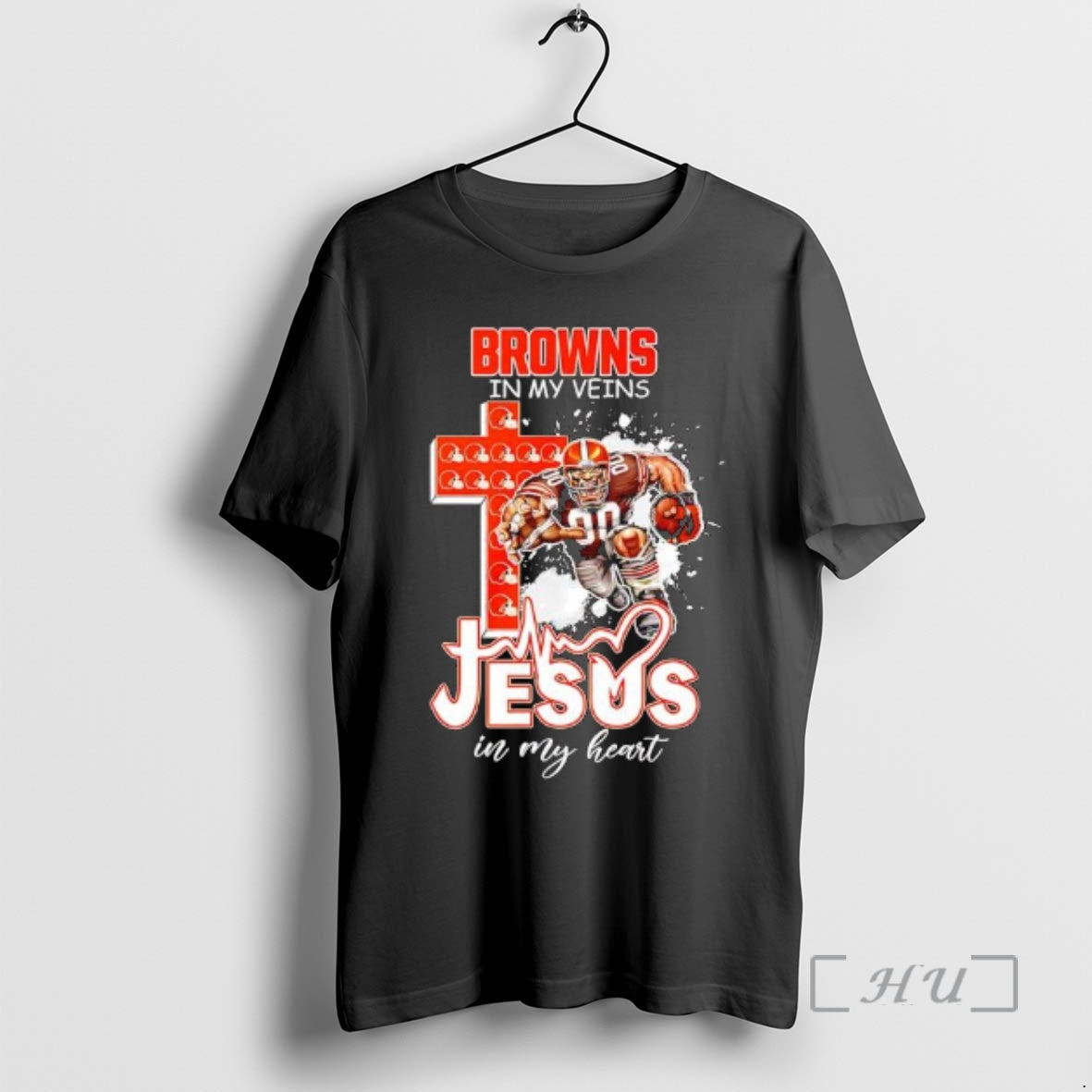 Officials Cleveland Browns In My Veins Jesus In My Heart Features A Football Player Logos